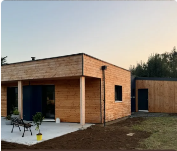 Maison en ossature bois avec bardage